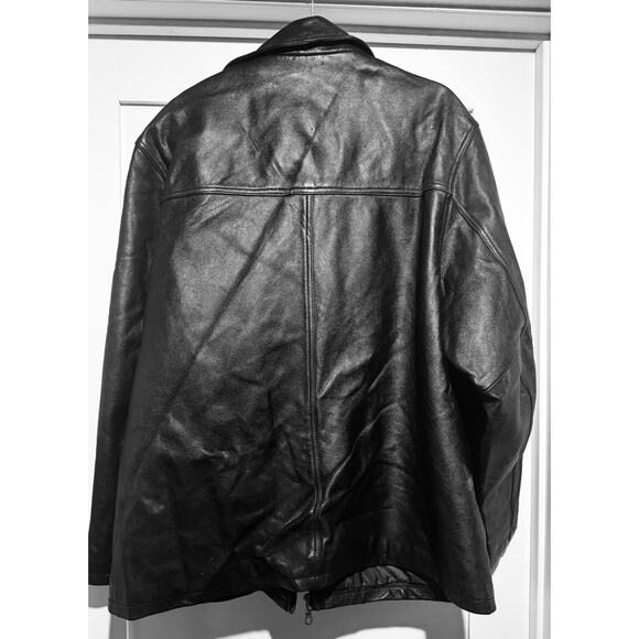 Men's Vintage Oakwood Classic Genuine Black Leather Heavy Jacket Size XXL - Picture 6 of 10